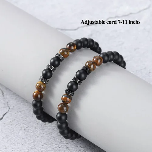 Miniatura 5 de Pulseras de cuentas para hombre, novio, marido, mi hombre, mi amor, hijo, nieto, hermano, aniversario, cumpleaños, graduación, día del padre, regalo