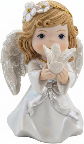 Miniatura 10 de Comfy Hour Figura de ángel de niña orante de 5 pulgadas, Jesús me ama, regalo religioso para niños y niños pequeños, decoración de guardería