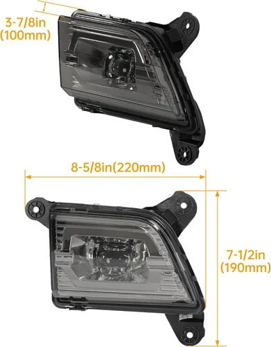 Miniatura 7 de HECASA Faros antiniebla LED compatibles con Chevy Silverado 1500 2019-2022 (nuevo cuerpo) faros antiniebla delanteros de repuesto para 84125494