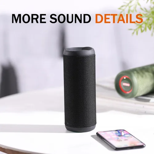 Miniatura 9 de Altavoz portátil inalámbrico, altavoz Bluetooth impermeable IPX7, sonido estéreo fuerte de 25 W, tecnología Bassboom, emparejamiento TWS, micrófono