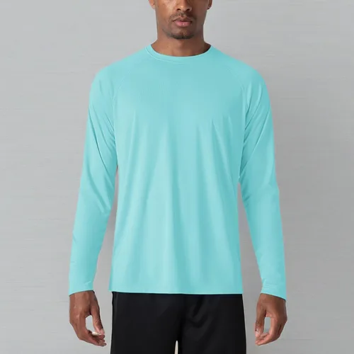 Miniatura 76 de MAGCOMSEN Camisas de manga larga para hombre, protección solar UPF 50+, camisetas atléticas para senderismo, correr, entrenamiento, protección