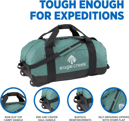 Miniatura 5 de Eagle Creek No importa qué bolsa de lona con ruedas, asa acolchada, correa de hombro extraíble y bolsillo frontal de acceso rápido, plegable, Savia