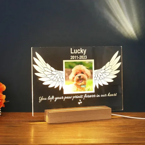 Miniatura 4 de Placa conmemorativa personalizada para fotos para mascotas, placa conmemorativa personalizada para mascotas, regalo de duelo de mascotas, regalo