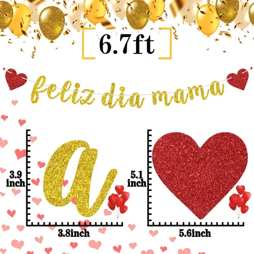 Miniatura 7 de Cartel de Feliz Dia Mama, Feliz Dia De La Madre, Best Mom Ever, I Love You Mom, suministros de decoración de fiesta para el día de la madre