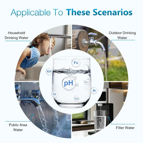 Miniatura 7 de Tiras de prueba de piscina de 9 vías, tiras para bañera de hidromasaje y spa, prueba precisa de pH, cloro total, cloro libre, bromo, alcalinidad