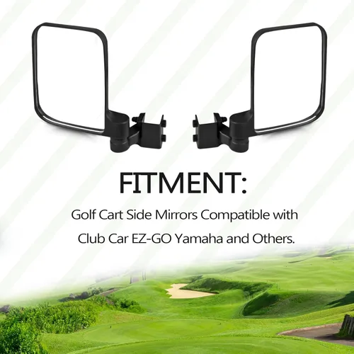 Miniatura 7 de UNIGT Espejos laterales para carrito de golf compatibles con Club Car EZ-GO Yamaha y otros, sin necesidad de perforación, montaje universal