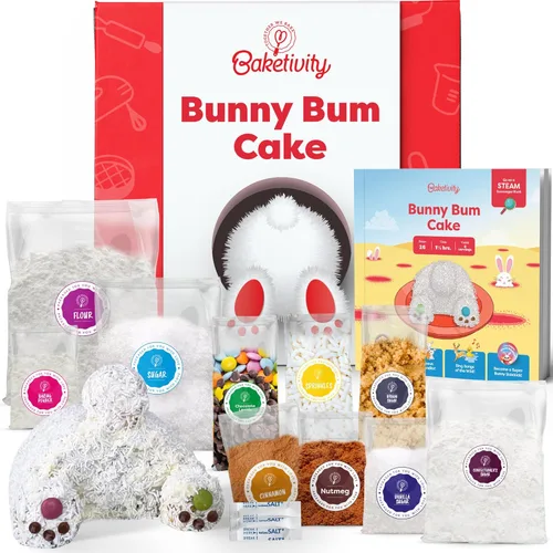 Miniatura 12 de Baketivity Juego de pastel de cumpleaños y decoración para niñas y niños. La caja incluye todos los ingredientes premedidos, velas de cumpleaños