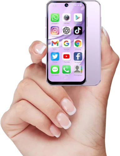 Miniatura 13 de Mini teléfono para niños, teléfono infantil desbloqueado, pantalla táctil HD de 3.88 pulgadas, 4G, doble SIM, identificación facial, Android 12
