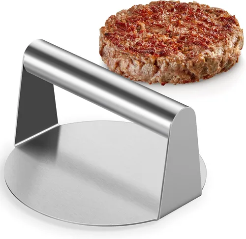 Miniatura 8 de Joyfair Prensa para Hamburguesas Smash para Plancha (7 pulgadas), Aplastador de Hamburguesas de Hierro Fundido, Accesorios para Prensa de Parrilla