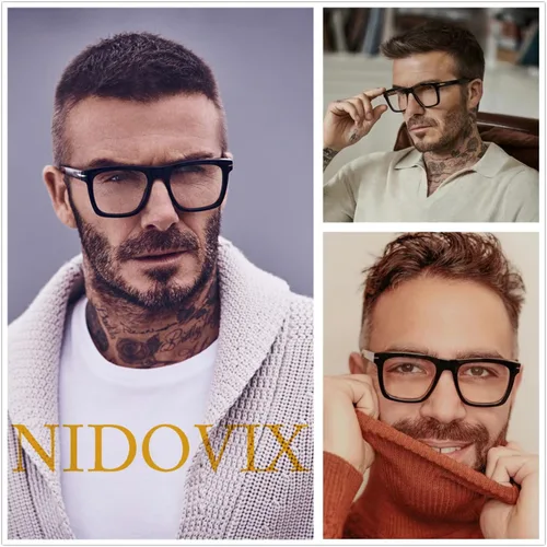 Miniatura 5 de Gafas de bloqueo de luz azul de moda con marco cuadrado para hombres y mujeres, gafas de computadora sin receta, 01 Negro