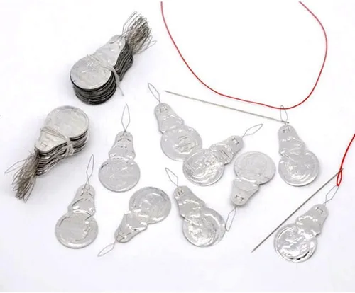 Miniatura 6 de 50 unidades de enhebradores de agujas, herramientas de puntada, líder de alambre, costura fácil, enhebrador de agujas de alambre de arco para bordar