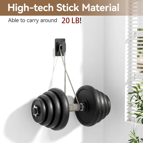 Miniatura 2 de pickpiff Ganchos adhesivos para toallas para baño: colgador de pared extra fuerte de 20 libras para ducha, cocina, casa rodante, apartamento