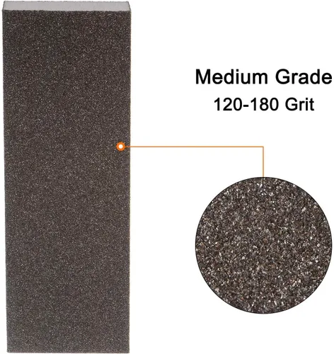 Miniatura 5 de HARFINGTON Bloques de esponja de lijado de grano medio, 4 unidades, bloque de lijado de espuma de grano 120-180 para pulir la cocina, paneles