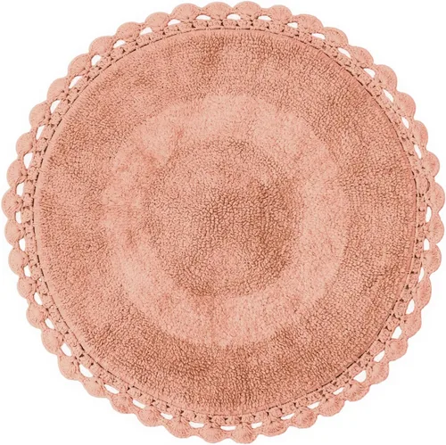 Miniatura 4 de Alfombra de baño redonda bohemia única con contorno de ganchillo, alfombras de baño bohemias 100% algodón, reversible, alfombra bohemia decorativa