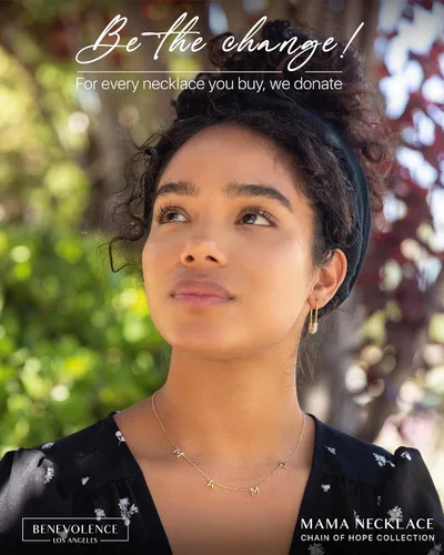 Miniatura 2 de Benevolence LA Mama Necklace Dainty Necklace 14k Gold Dipped Necklaces For Women Valentines Day Gifts for Mom 14 Gold Necklace Mothers Necklace