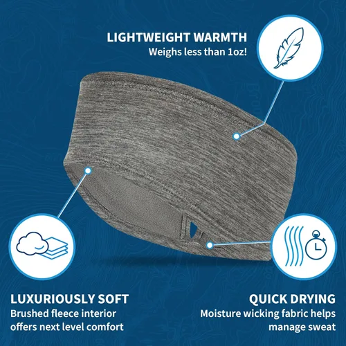 Miniatura 3 de TrailHeads - Diadema para mujer, diseño de cola de caballo, con banda para la oreja que absorbe la humedad, ideal para correr