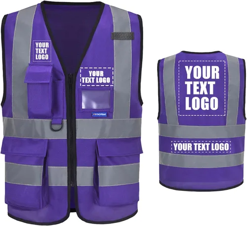 Miniatura 31 de A-SAFETY Chaleco de Seguridad Reflejante de Alta Visibilidad con Logo Personalizado (XS-8XL)