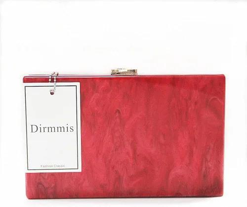 Miniatura 2 de Dirmmis Nuevas mujeres bolso de mensajero moda elegante mármol sólido perla mujer noche bolso rojo lujo fiesta fiesta fiesta fiesta embrague