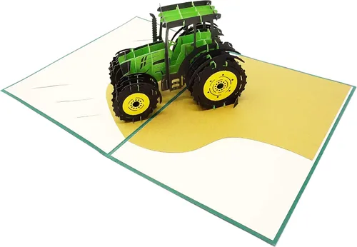 Miniatura 7 de WOWPAPERART Tractor - Tarjeta de felicitación desplegable 3D para todas las ocasiones, cumpleaños, amor, felicidades, buena suerte, aniversario