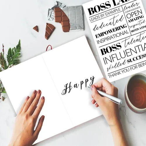 Miniatura 5 de YiKaLus Tarjeta de feliz día del jefe para ella, regalos divertidos para mujer, tarjeta de cumpleaños traviesa para jefa, idea de regalo única