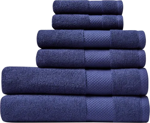 Miniatura 12 de Lacoste Heritage - Juego de toallas de algodón Supima de 6 piezas, 2 toallas de baño, 2 toallas de mano, 2 toallas pequeñas, aloe – altamente