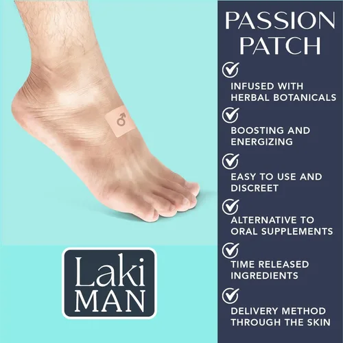 Miniatura 3 de Laki Naturals Parche de Pasión para Hombres (Paquete de 15) – Apoya la circulación, la vitalidad, el vigor y la energía con ingredientes naturales
