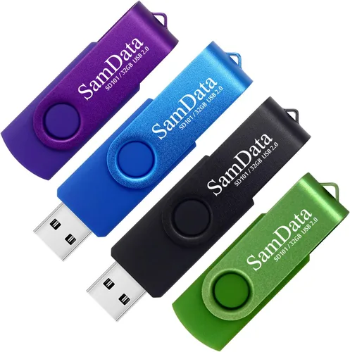 Miniatura 10 de SamData Paquete de 2 unidades flash USB de 8 GB, unidades de memoria USB de 8 GB con luz LED para almacenamiento y copia de seguridad