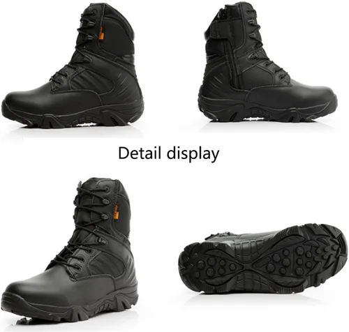 Miniatura 4 de Kervaky Botas tácticas para hombre, botas militares, botas resistentes, botas de senderismo, botas ligeras, botas para exteriores