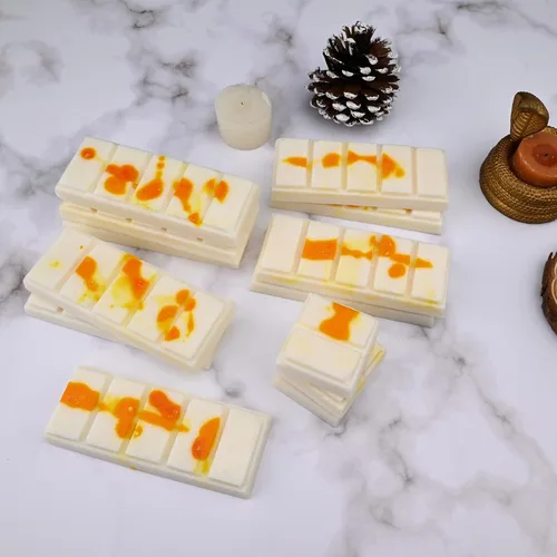 Miniatura 5 de Moldes de silicona para derretir cera de silicona, molde rectangular de barra de chocolate para velas de cera sin mecha, moldes de chocolate