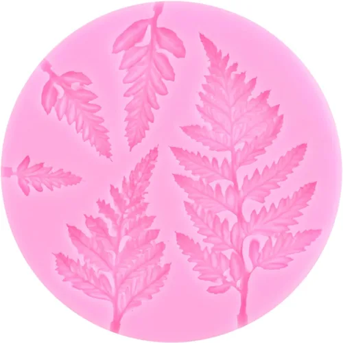 Miniatura 5 de ZiXiang Moldes de silicona de dinosaurio, molde de hojas tropicales para fondant, molde de hojas de helecho, molde de caramelo para baby shower