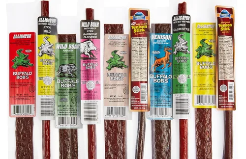 Jerky Dynasty Bayou Mix - Paquetes de aperitivo de carne seca exótica con venado, jabalí y caimán - Sabores únicos de todo el mundo en estilo de