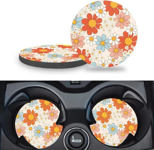 Miniatura 9 de Portavasos para automóvil, paquete de 2 – Posavasos universales antideslizantes de 2.75 pulgadas, posavasos de goma para automóvil, accesorios