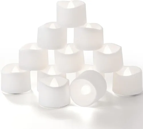 Homemory Velas de Té con Luz y Temporizador que Funcionan con Batería, Temporizador de 6H Integrado, Encendido Automático Diario, Velas Votivas Tipo