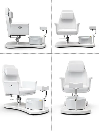 Miniatura 9 de OKAKOPA Silla de pedicura sin fontanería para tecnología de uñas, estación de pedicura portátil con soporte de pedicura y cuencos, silla de spa