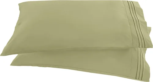 Miniatura 42 de Elegant Comfort ® Diseño de Cadena de 1500 Hilos, Calidad Egipcia de Lujo, Sedoso, Suave, Resistente a Arrugas y Decoloración, 2 Fundas de Almohada