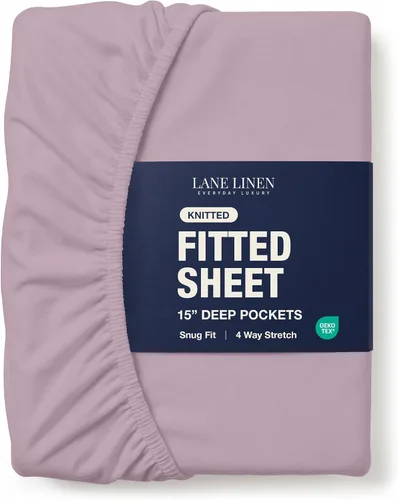 Miniatura 13 de Lane Linen Sábana Ajustable Individual Solamente - Sábana Inferior Individual de Punto Elástico en 4 Direcciones con Bolsillos Profundos - Se Adapta