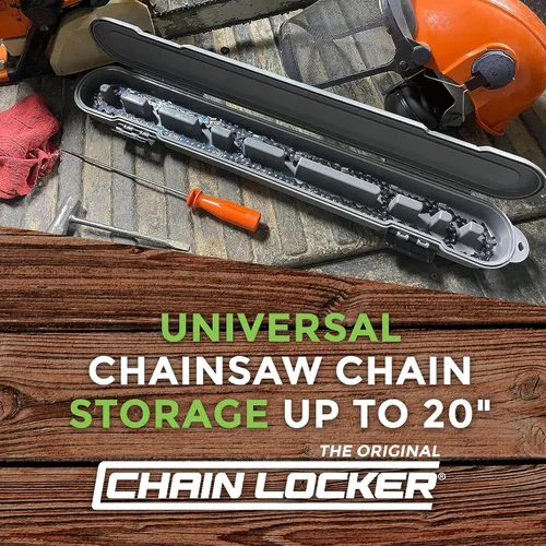 Miniatura 9 de Almacenamiento original de cadena de motosierra, estuche universal portátil para todas las cadenas de hasta 20 pulgadas de cuchillas - Puede apilar