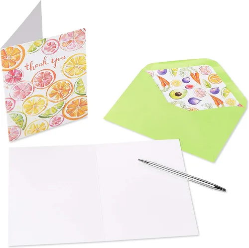 Miniatura 4 de Papyrus Tarjetas de agradecimiento con sobres, frutas y verduras (20 unidades)