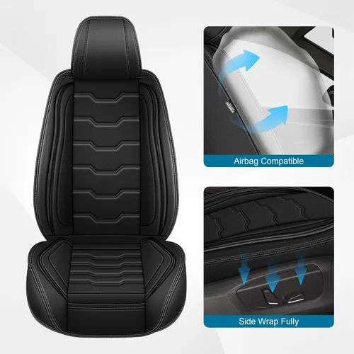 Miniatura 4 de DISUTOGO Juego completo de fundas de asiento para Honda Civic 2003-2024 2025 2026, impermeables, de cuero de primera calidad para fundas de asiento