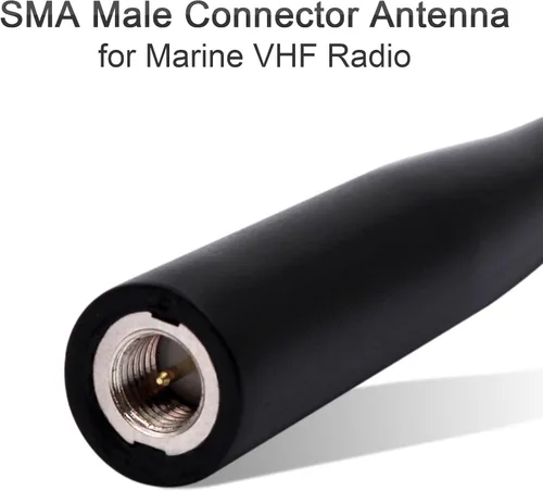 Miniatura 4 de Marine VHF - Antena de radio de mano SMA macho de goma compatible con HX270S HX280S HX290 HX300 HX370S HX400 HX460 HX500 HX850S HX851 HX870 HX890