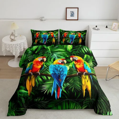Miniatura 39 de Erosebridal Juego de ropa de cama de guepardo con rosa roja, juego de edredón con estampado de leopardo y gato, edredón romántico de plumón, Multi 03