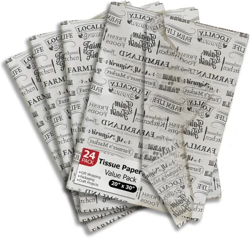 Miniatura 17 de Pro Supply Global Papel de seda impreso con hojas de otoño para bolsas de regalo o cajas y envoltura, papel de seda decorativo de otoño a granel