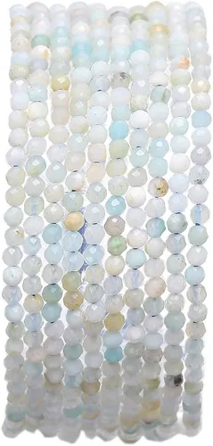 Miniatura 56 de BEADIA Cuentas Facetadas de Piedra Natural Amazonita Rondelle 3x4mm Cuentas Semipreciosas Sueltas para Hacer Joyas 38cm