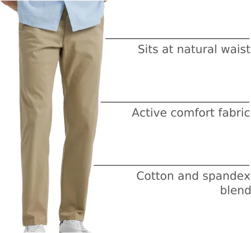 Miniatura 22 de Lee Extreme Motion Pantalón regular recto sin pliegues al frente para hombre