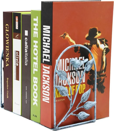 Miniatura 2 de OwlGift Sujetalibros rústicos de hierro fundido con diseño de pájaro para estantes, sujetalibros antideslizante, tapón de metal resistente