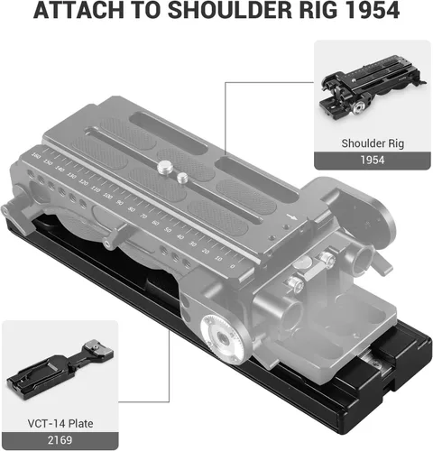 Miniatura 3 de SMALLRIG Placa adaptadora de trípode universal de liberación rápida para Sony VCT-14