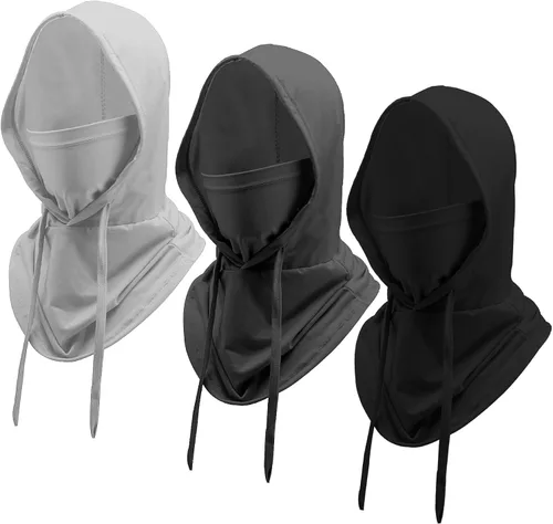 Miniatura 8 de Pasamontañas refrescantes para el verano, 3 unidades, protección contra rayos UV, transpirable, máscara facial para hombres y mujeres