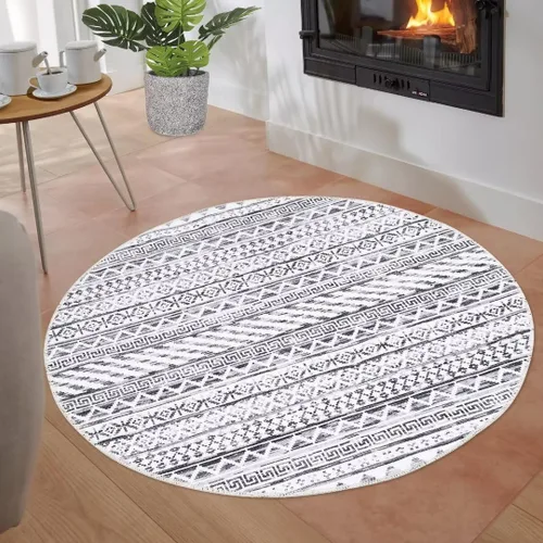 Miniatura 12 de GlowSol Alfombra de pasillo de 2 x 6 pies, moderna geométrica, suave, lavable, antideslizante, para interiores, cocina, sala de estar, dormitorio