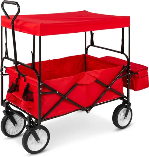 Miniatura 8 de Best Choice Products Vagón Utilitario Plegable Colapsible para Exteriores con Toldo, Carrito de Jardín para Playa, Pícnic, Campamento, Fiestas