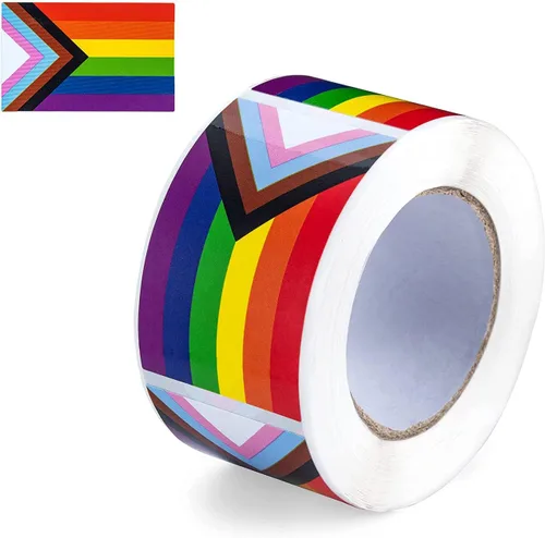 250 calcomanías de bandera arcoíris de Daniel Quasar Progress Pride para homosexuales, lesbianas, transgénero, conciencia LGBTQ, desfiles y eventos,